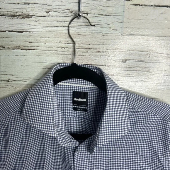 Strellson Slim Fit  Button Down Shirt Size M blue - Picture 4 of 8
